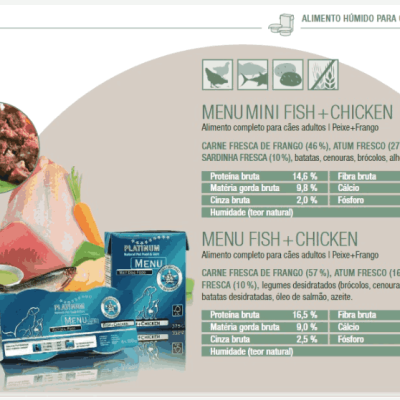 Menu PLATINUM Adult - Peixe & Frango