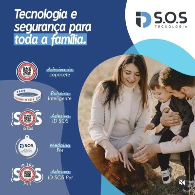 Adesivo Inteligente ID SOS com QR Code para Roupa