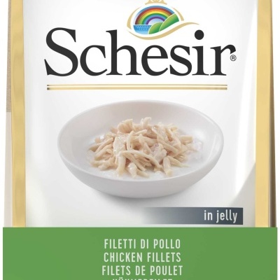 Schesir Filetes de Frango em Gelatina –  85g para Gatos Adultos