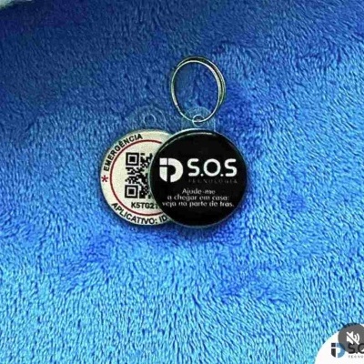 Medalha Inteligente ID S.O.S PET com QR Code