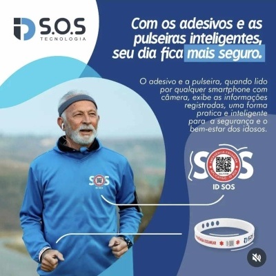 Pulseira Inteligente ID S.O.S com QR Code