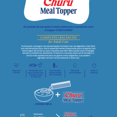 Churu Meal Topper Gatos - Atum 4 x 14g
