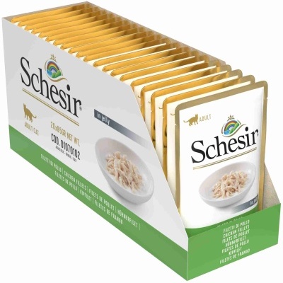 Schesir Filetes de Frango em Gelatina –  85g para Gatos Adultos
