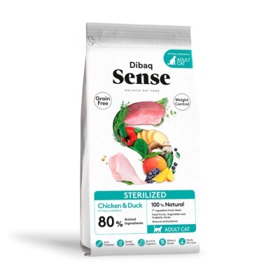 Dibaq Sense Gato Esterilizado Grain Free Frango e Pato 1,5kg
