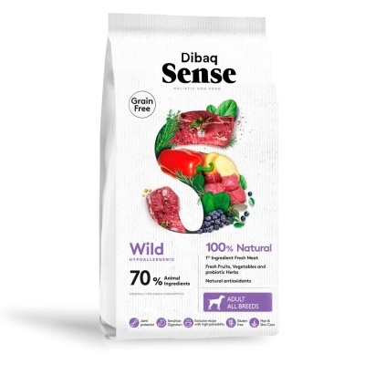 Dibaq Sense Grain Free Wild - Hipoalergênica - Veado e Javali