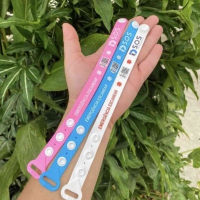 Pulseira Inteligente ID S.O.S com QR Code