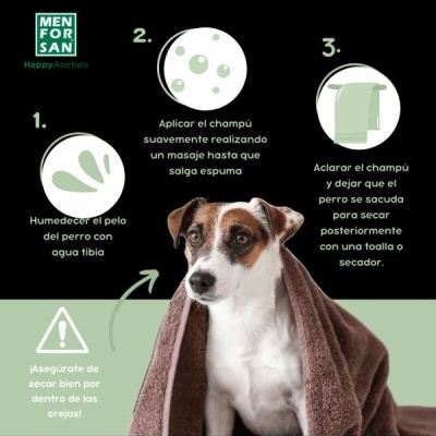 Menforsan Champô Hidratante para Cães – Aroma Maçã Verde - 300ml