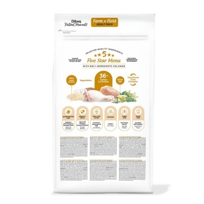 Dibaq Natural Moments 5 Star Adulto Maxi - Peru e Frango - Raças Grandes 12 kg