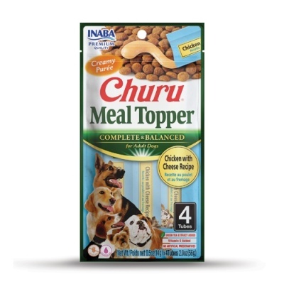 Churu Meal Topper de Frango com Queijo para Cães 4 x 14g