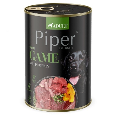 Piper Patê Gourmet para Cão Adulto – Caça & Abóbora 400g