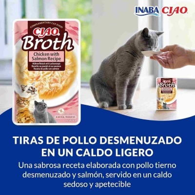 Churu Broth - Caldo para gatos - Frango e Salmão 40g
