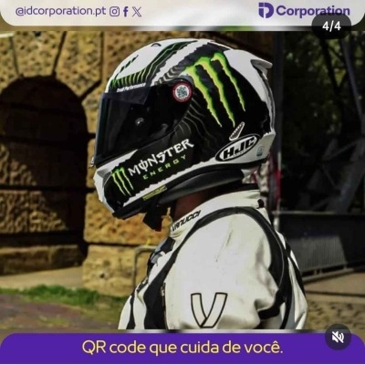 Adesivo QR Code de Emergência para Capacete – ID SOS Inteligente