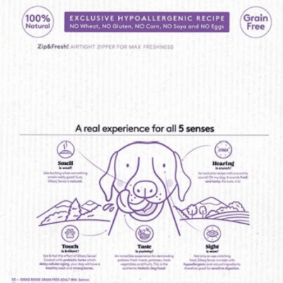 Dibaq Sense Grain Free - Hipoalergênica - Salmão Mini