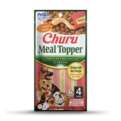 Churu Meal Topper de Frango e Carne para Cães  4 x 14g