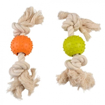 Bola Texturada com Corda ECO para Cães – Duvo Plus | Brinquedo Sustentável