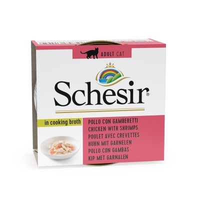 Schesir - Frango e Camarão - Alimento Húmido Gato - In Cooking Broth