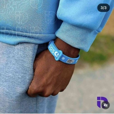 Pulseira Inteligente ID S.O.S com QR Code