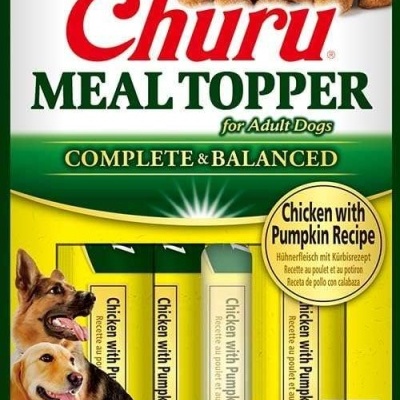 Churu Meal Topper de Frango com Abóbora para Cães 4 x 14g