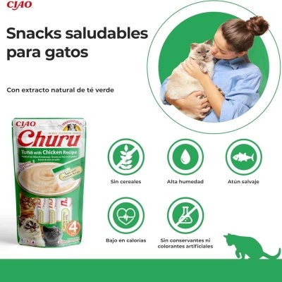 Churu Puré de Atum com Frango 4 x 14g