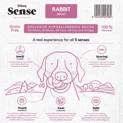Dibaq Sense Grain Free -  Hipoalergênica - Coelho (Sensitive)