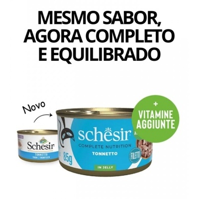 Schesir Atum em Gelatina - Gatos Adultos (85g)