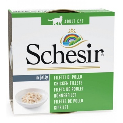 Schesir Filetes de Frango em Gelatina –  85g para Gatos Adultos