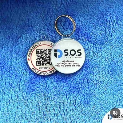 Medalha Inteligente ID S.O.S PET com QR Code