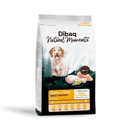 Dibaq Natural Moments 5 Star Peru e Frango Raças médias adultas