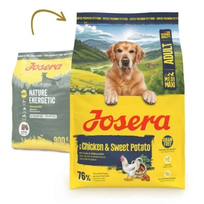 Josera Medi/Maxi - Frango com batata doce - Ração seca sem cereais para cão adulto médio/grande