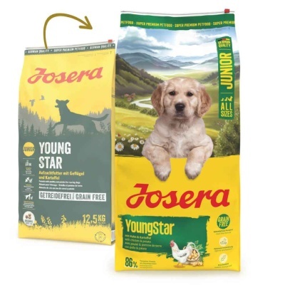 Josera YoungStar Grainfree - Frango e Batata - Ração seca sem cereais para cachorro