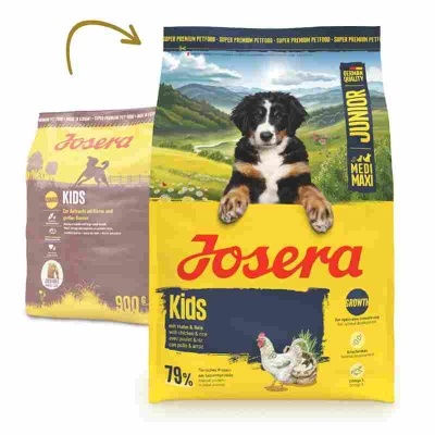 Josera Kids - Frango e arroz - Ração seca para cachorro médio/grande