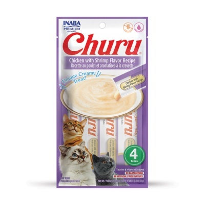 Churu Puré de Frango com Camarão 4 x 14gr
