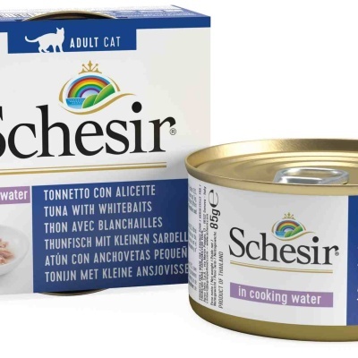 Schesir Atum & Anchovas ao Natural – Delícia para Gatos Adultos (85g)