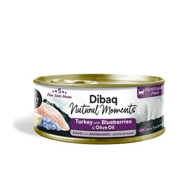 Dibaq Natural Moments 5 Star Esterilizado Peru e Frango com Mirtilos