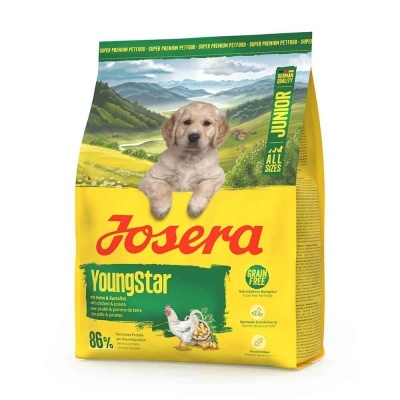 Josera YoungStar Grainfree - Frango e Batata - Ração seca sem cereais para cachorro