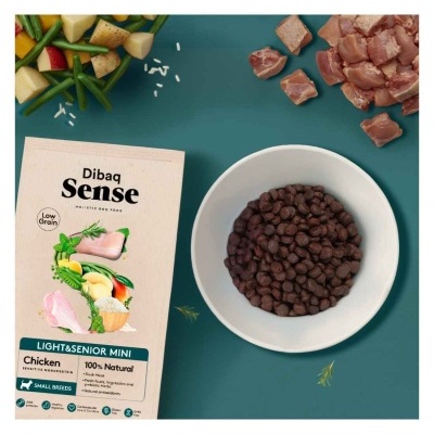 Dibaq Sense Low Grain Cão Mini Chicken Light & Senior | Ração para Cães Séniores e com Excesso de Peso