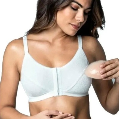 Soutien | Pós-operatório/Prótese, moldado com abertura frontal, com interior em algodão | Simel 18702