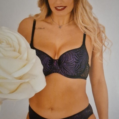 Soutien | Sedutor, padrão acetinado rendado | Simel 23890