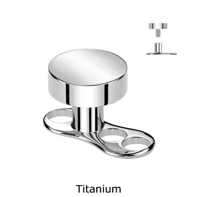 Joia em Titanio para piercing microdermal com base e chapa TID01 Joia em Titanio para piercing microdermal com base e chapa TID01
