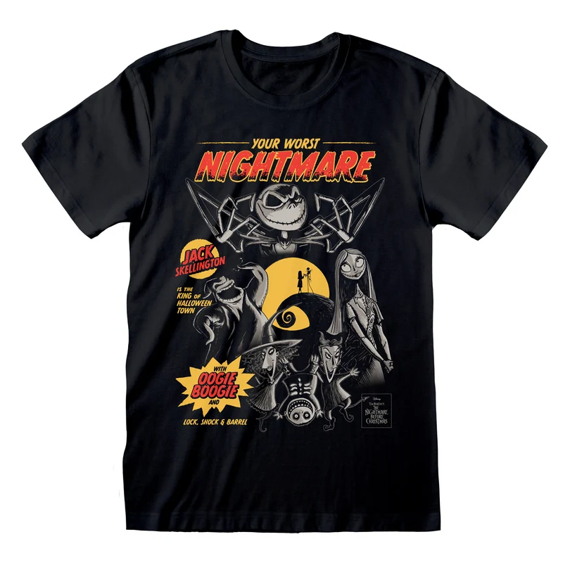 The Nightmare Before Christmas Retro Comic Style T-Shirt — Officially Licensed The Nightmare Before Christmas Retro Comic Style T-Shirt — Officially Licensed