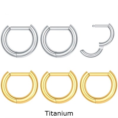 Argola com trave e fecho click em Titanio para septo TF669 Argola com trave e fecho click em Titanio para septo TF669