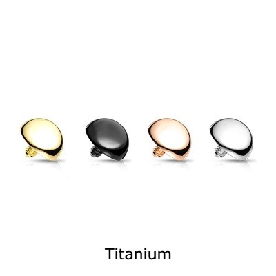 Topo  para microdermal de Titanio meia bola QBTY25