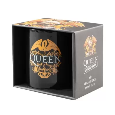 Caneca ceramica Queen logo