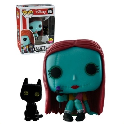 Funko POP Nightmare Before Christmas Sally (seated) Flocked GITD Exclusive #209