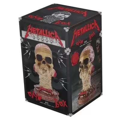 Metallica One Box Official Nemesis Now Pushead Skull Resin Storage 20cm