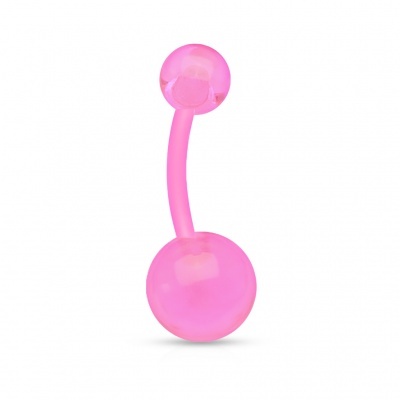 Barra curva - Banana de umbigo de silicone bola lisa  - NXA