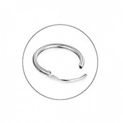 Argola com pena pendente de prata de lei 925 - ALA005 Argola com pena pendente de prata de lei 925 - ALA005