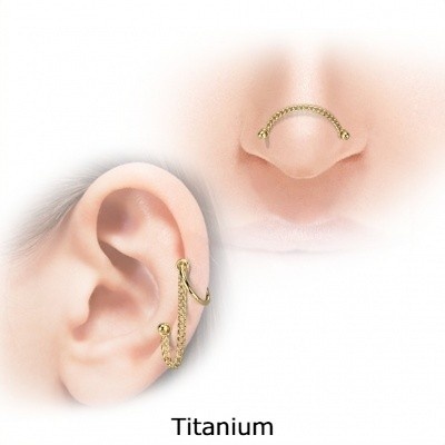 Corrente em Titânio de ligação para piercing TP165