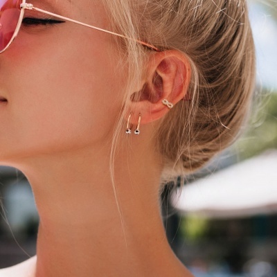 Labret de cartilagem em aço cirúrgico símbolo do infinito  - LIJ01