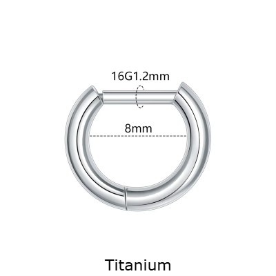 Argola com trave e fecho click em Titanio para septo TF669 Argola com trave e fecho click em Titanio para septo TF669
